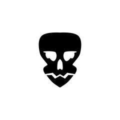 Black Skull Logo Template on white background.