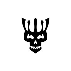 Black Skull Logo Template on white background.