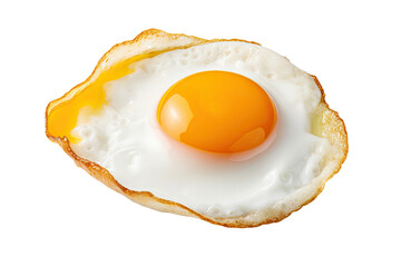 Fried Egg, with clipping path isolated on white background