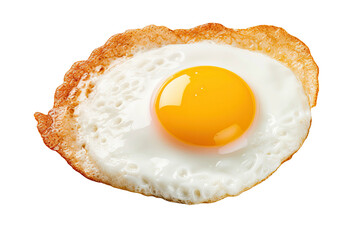 Fried Egg, with clipping path isolated on white background