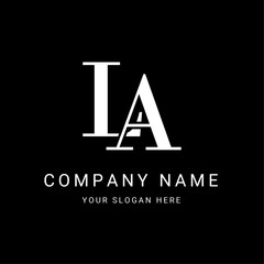 LA Letter Initial Logo Design Template Vector Illustration