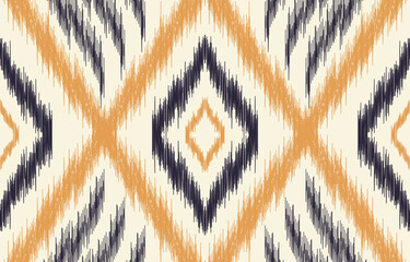 Ethnic abstract ikat art. Aztec ornament print. geometric ethnic pattern seamless  color oriental.  Design for background ,curtain, carpet, wallpaper, clothing, wrapping, Batik, vector illustration.