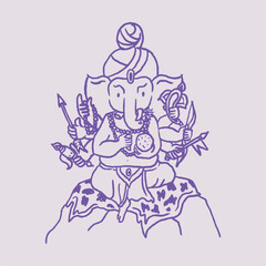 Fototapeta na wymiar Ganesh The Lord of Success