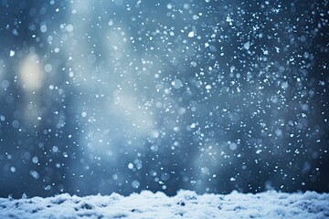 Obraz premium Winter Storm With Snowfall and Stormy background