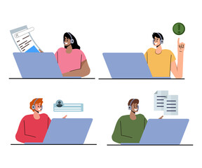 people in different situations