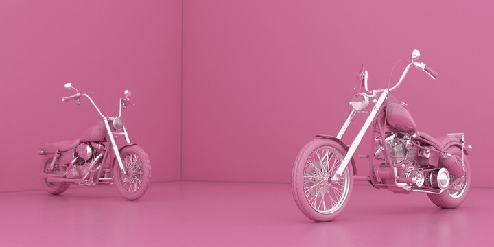 motocicleta rosa