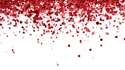 spreading Confetti red separate.valentine background.christmas background cut-out png