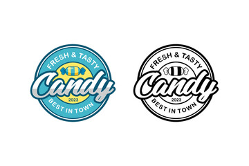 Candy logo best in town design vector