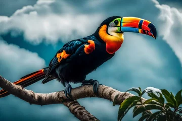 Poster toucan on a branch © Hafsa
