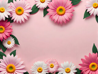Fototapeta premium Floral decorative flowers floral bouquet garden floral patterns background with soft colors