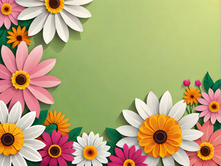 Fototapeta premium Floral decorative flowers floral bouquet garden floral patterns background with soft colors