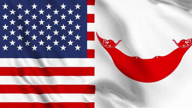 USA and Easter Island - Rapa Nui Flag Loop