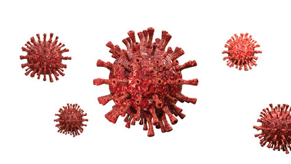 Mpox virus realistic-render photo transparent format