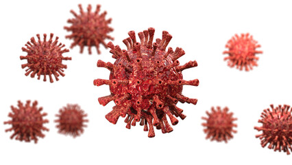 Mpox virus realistic-render photo transparent format
