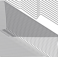 Wavy striped geometric structures and void