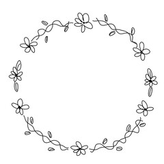 circle flower frame