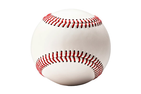 Major league baseball on white with clipping path