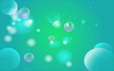green blue colorful background of gradient light bubble