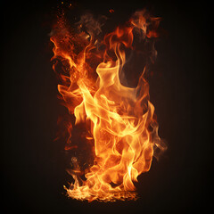 Fototapeta premium fire splash on black background