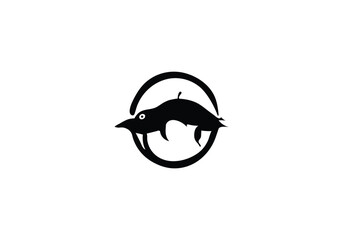 Banjo Catfish minimal style icon illustration design - obrazy, fototapety, plakaty