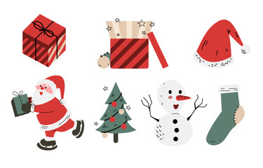 Fototapeta premium Boxing day element for sticker on christmas seasonal greeting chat and social media