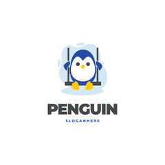 Penguin modern logo vector