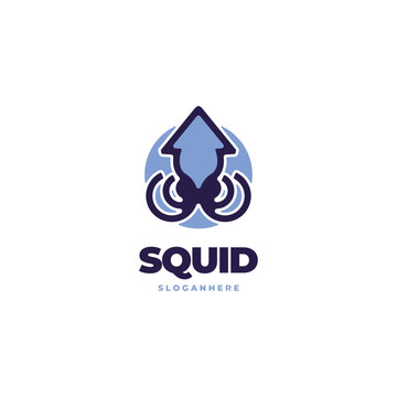 squid modern logo vector