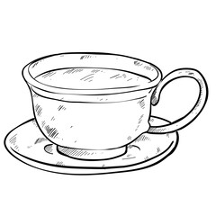 cup of tea hand drawn