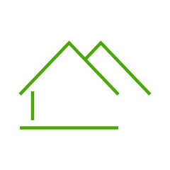 Fototapeta na wymiar green house icon illustration vector