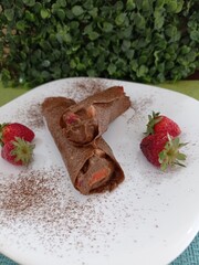 sweet chocolate pancake