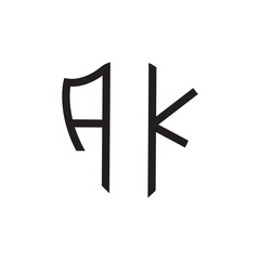 creative letter AK monogram for logo design template