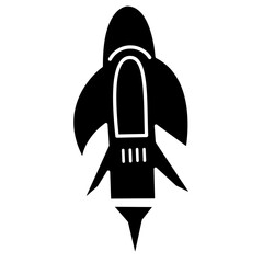 rocket silhouette icon