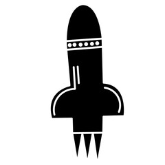 Obraz premium rocket silhouette icon