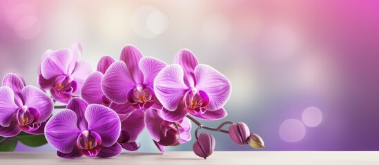Gorgeous orchid with natural backdrop