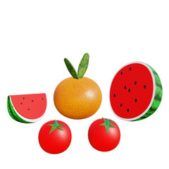 Healthy food on white background