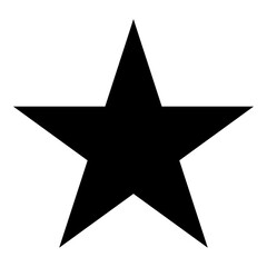 A large star symbol in the center. Isolated black symbol