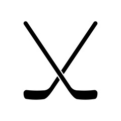 A large hockey symbol in the center. Isolated black symbol