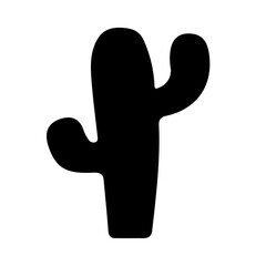 A large cactus symbol in the center. Isolated black symbol