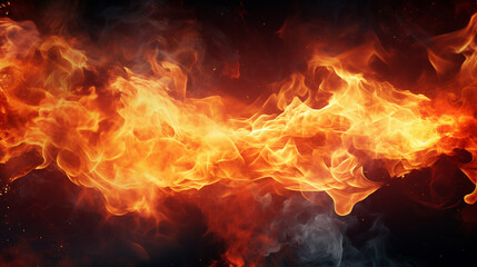Fire hot burning flames background