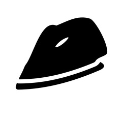 A large iron symbol in the center. Isolated black symbol