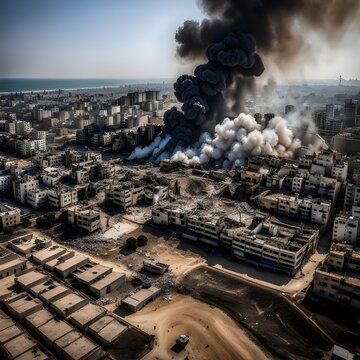 demolished city