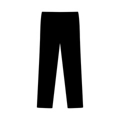 A large pants symbol in the center. Isolated black symbol