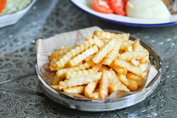 French fries or fried potato , fries