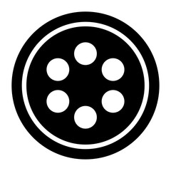 A large optic cable symbol in the center. Isolated black symbol