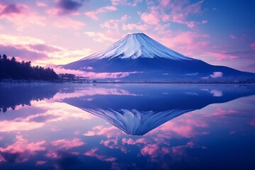 富士の朝 - obrazy, fototapety, plakaty