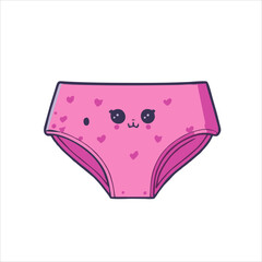 vector image of pink panties