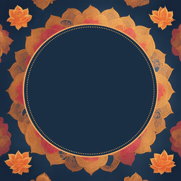Happy Diwali template with blank space or image space on a festival-look background by Ai generated
