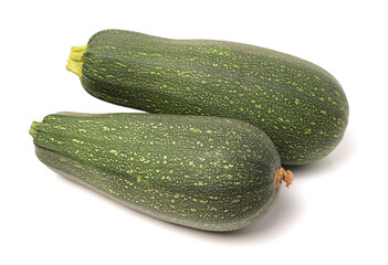 Fresh cutted zucchini isolated on a white background. 
