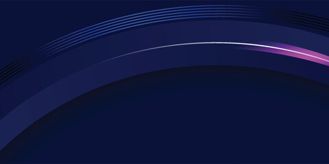 Abstract luxury glowing curved lines overlapping on dark blue background. Premium award design template. Vector illustration eps 10