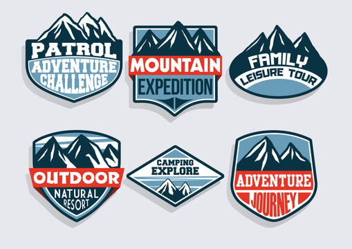 ADVENTURE BADGE PATCH DESIGN SET PACK